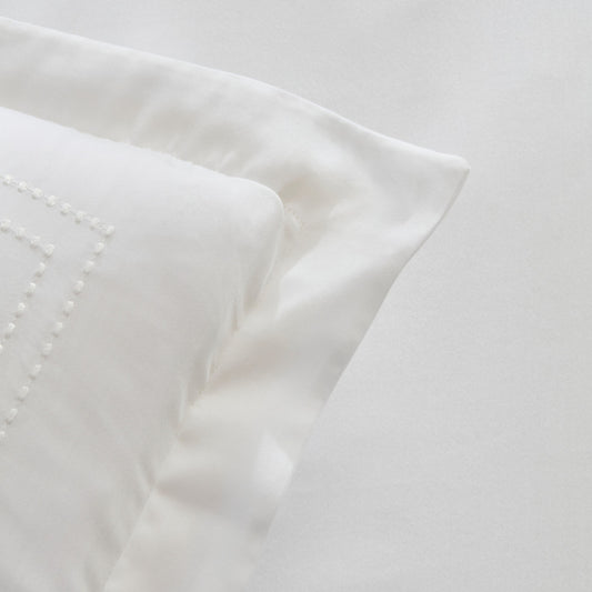 White Collection Felves, 100% Turkish Cotton Duvet Cover Set, Double, White