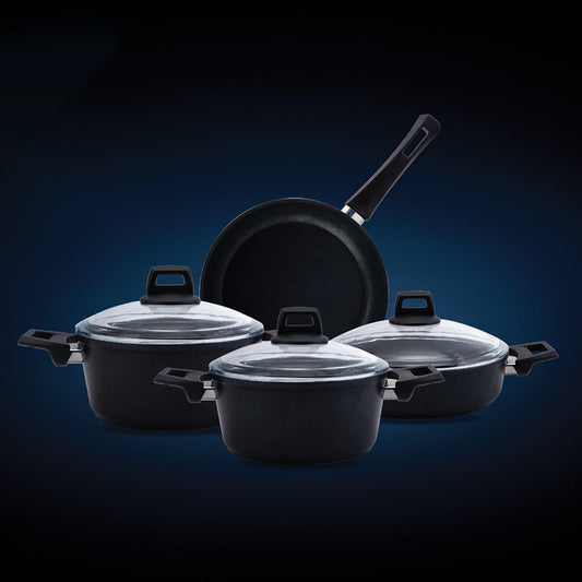 Karaca Bio Diamond Power 7-Piece Cookware Set with Antibacterial Handles Non-toxic