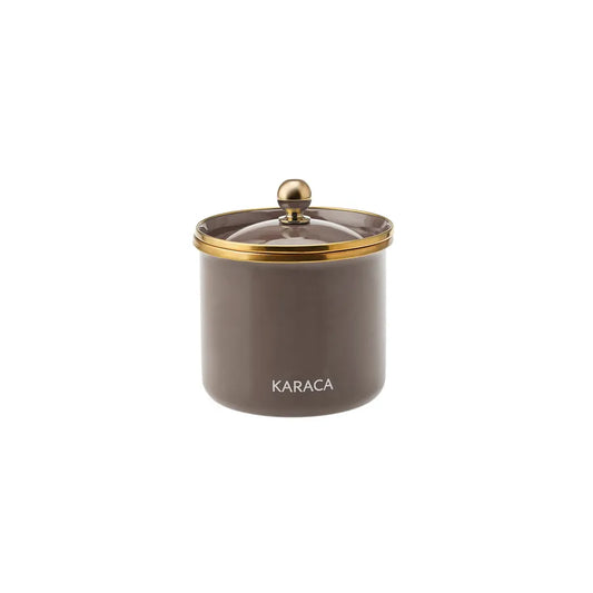 Karaca Troy Storage Jar, Small, Black Gold