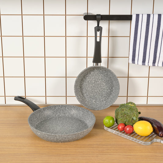 Gris Biogranite, 2 Piece Pan Set, Induction, Grey