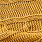 Pompom, Cable Knit Throw, Dark Yellow