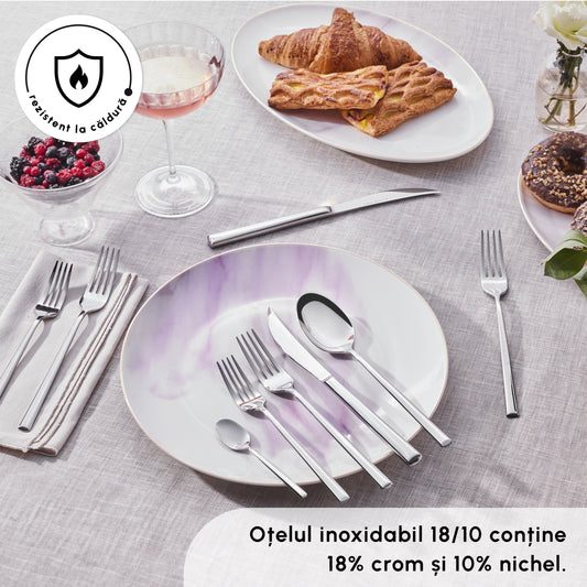 Tivoli, 60 Piece Stainless Steel Cutlery Set for 12 People, Silver