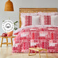 Karaca Home Pietra Red 100% Cotton Double Duvet Cover Set