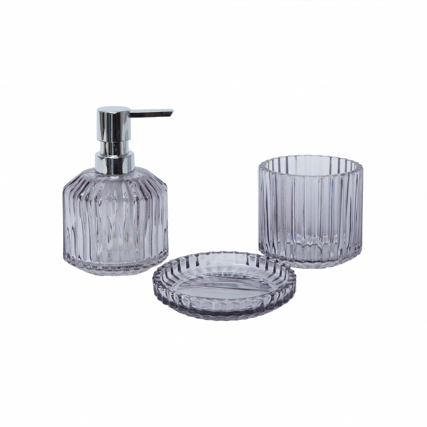 Line Salmon 3 Pieces Bathroom Set