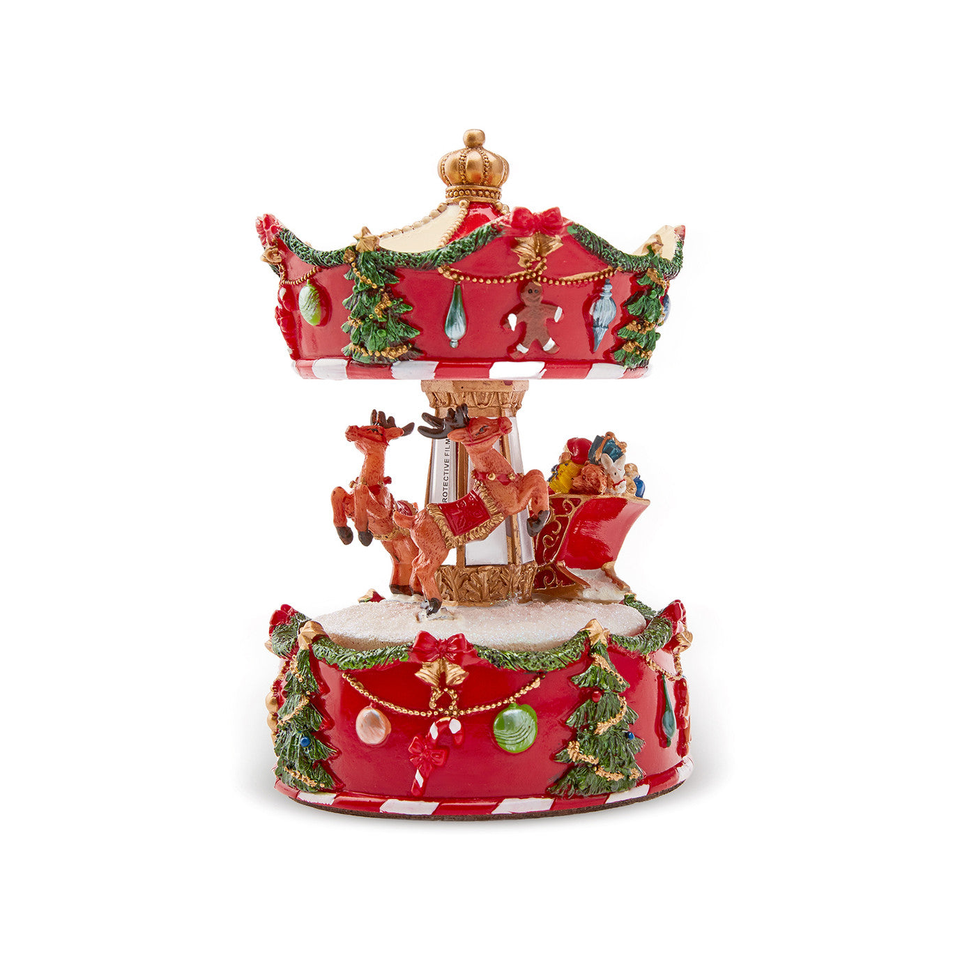 Carousel, Musical Decorative Object, 15cm, Red