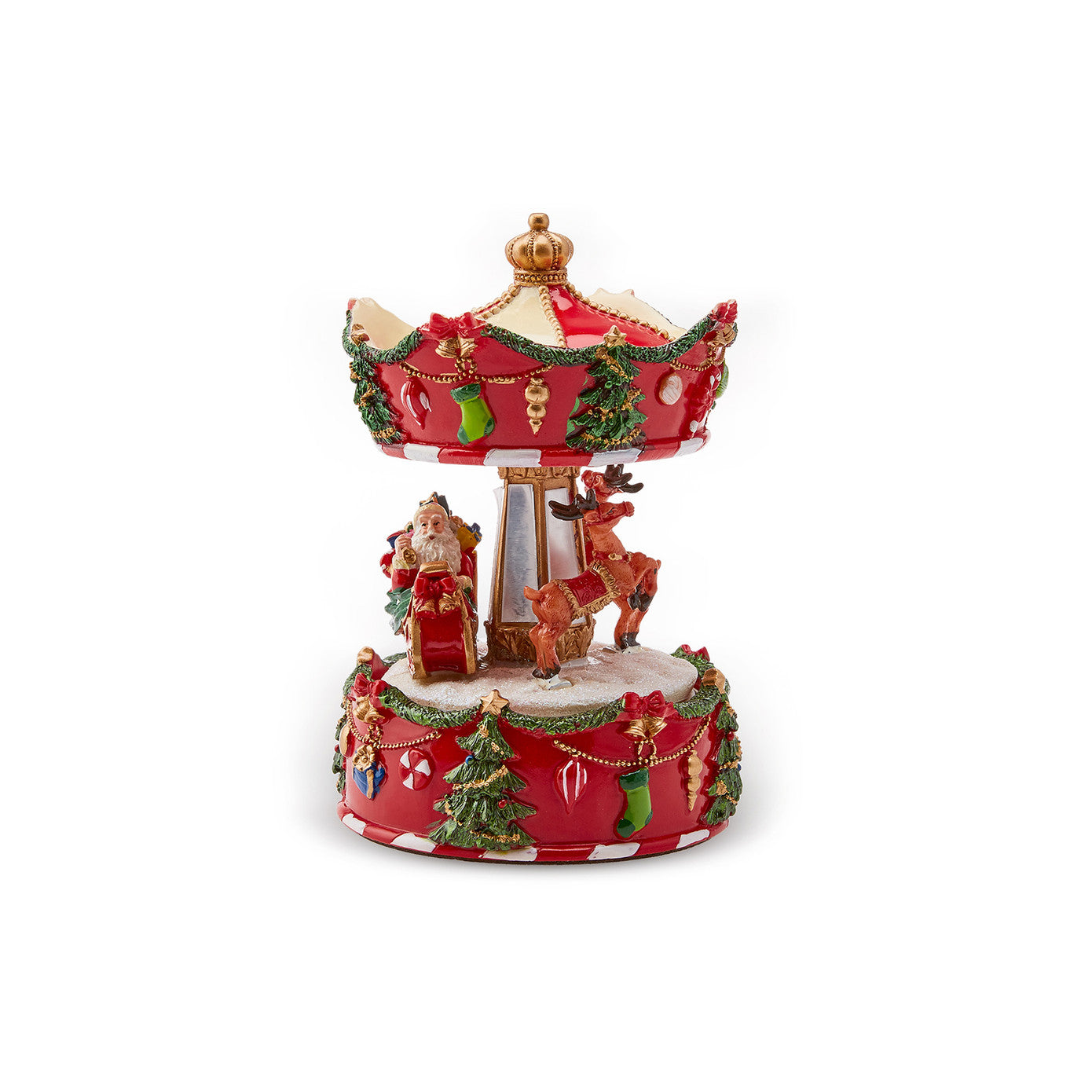 Carousel, Musical Decorative Object, 15cm, Red