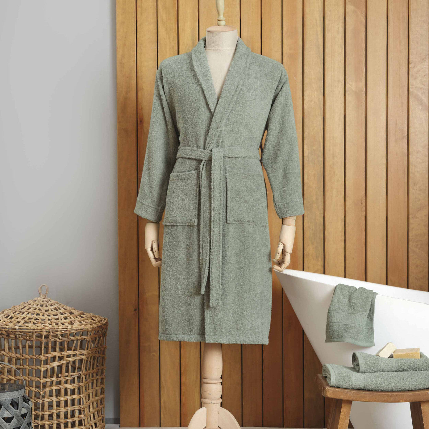 Dielle, Bathrobe, Green