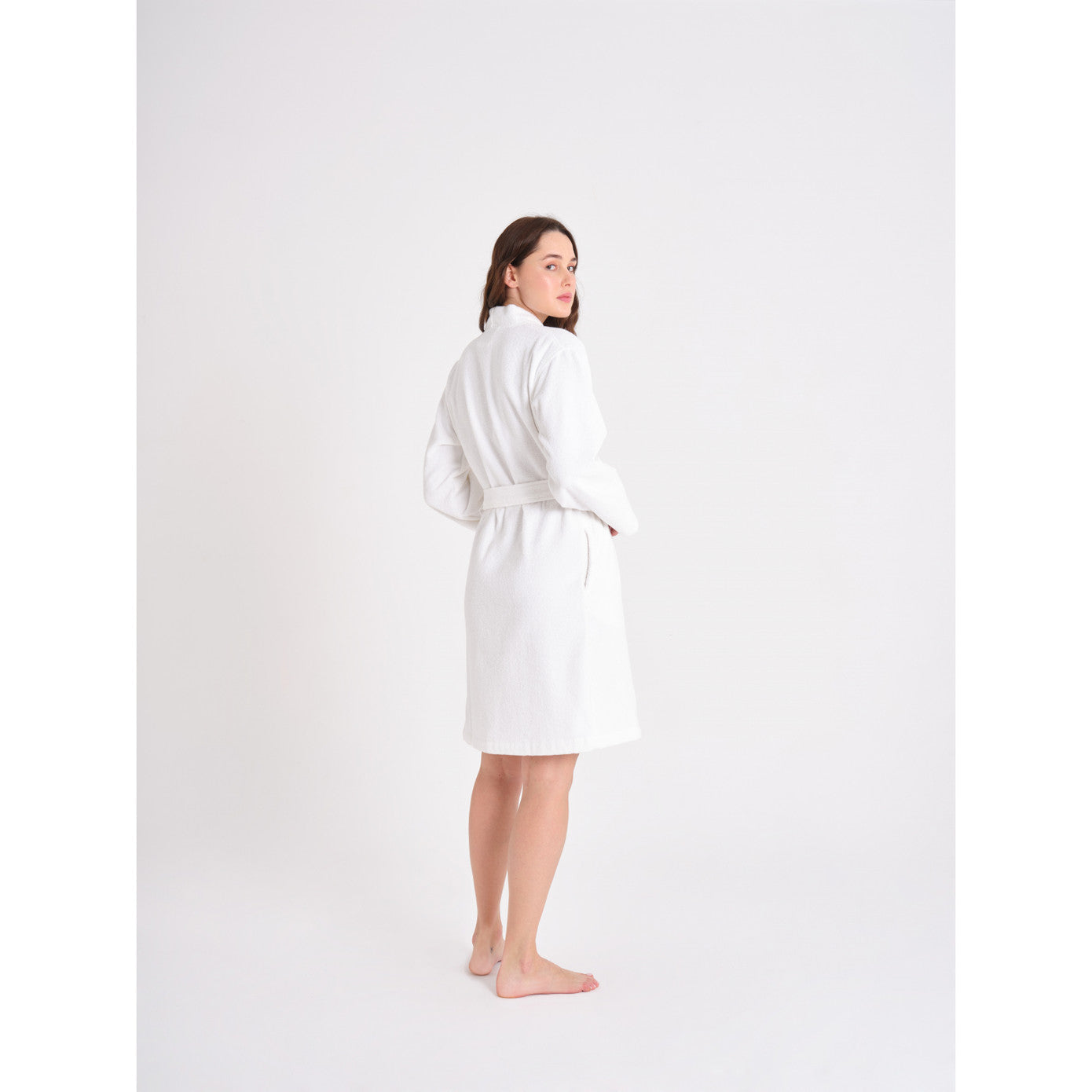 Roma, 100% Cotton Bathrobe, Offwhite