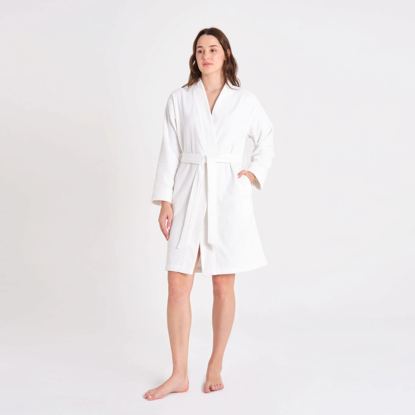 Istanbul, 100% Cotton Bathrobe, Offwhite