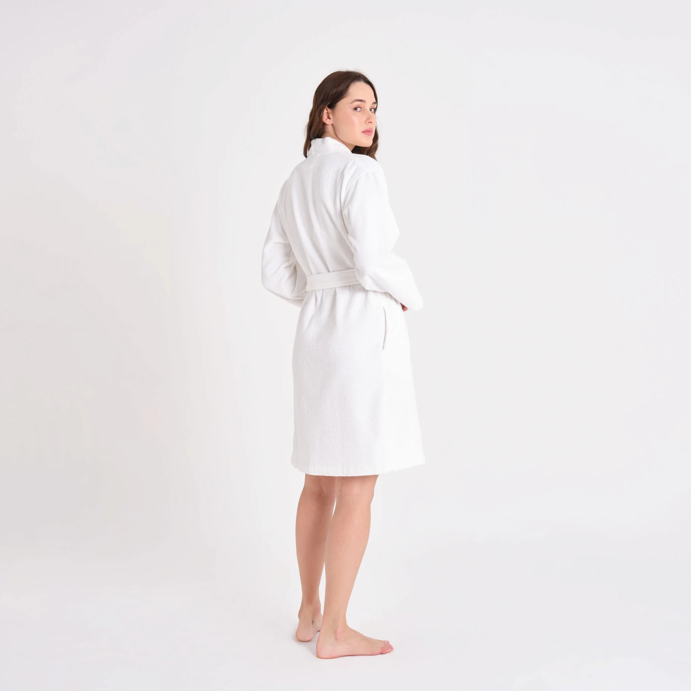 Istanbul, 100% Cotton Bathrobe, Offwhite