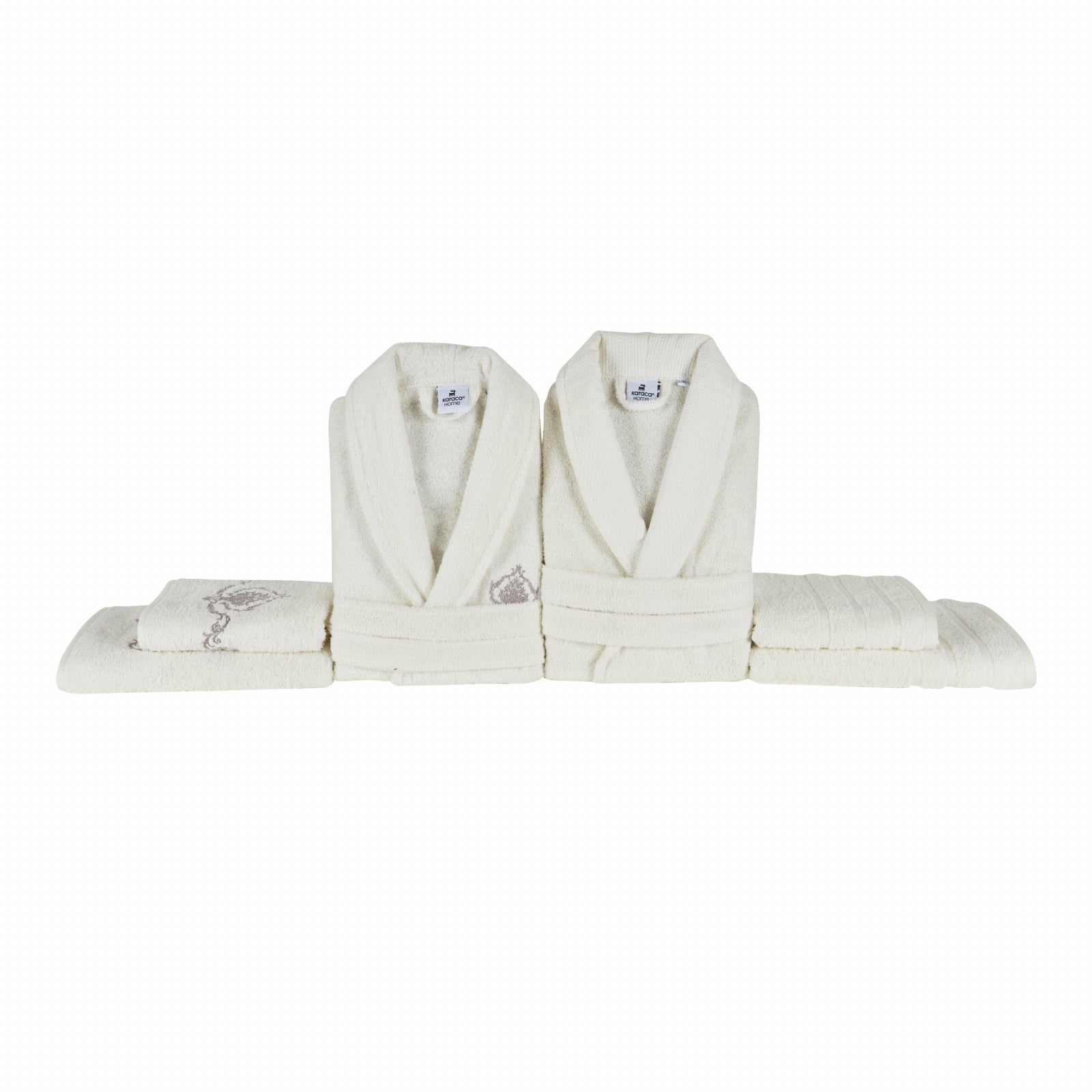 Desma, 6 Piece Family Bathroom Set, Offwhite