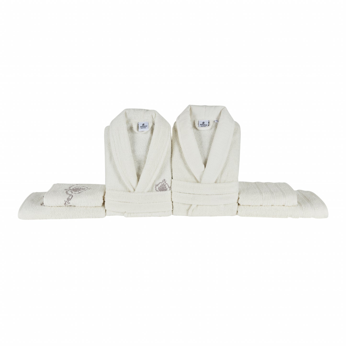 Desma, 6 Piece Family Bathroom Set, Offwhite