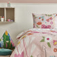 Young Butterfly,  100% Turkish Cotton Duvet Cover Set, Single, Pink