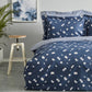 Daisy, 100% Turkish Cotton Duvet Cover Set, Single, Indigo