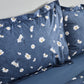 Daisy, 100% Turkish Cotton Duvet Cover Set, Single, Indigo