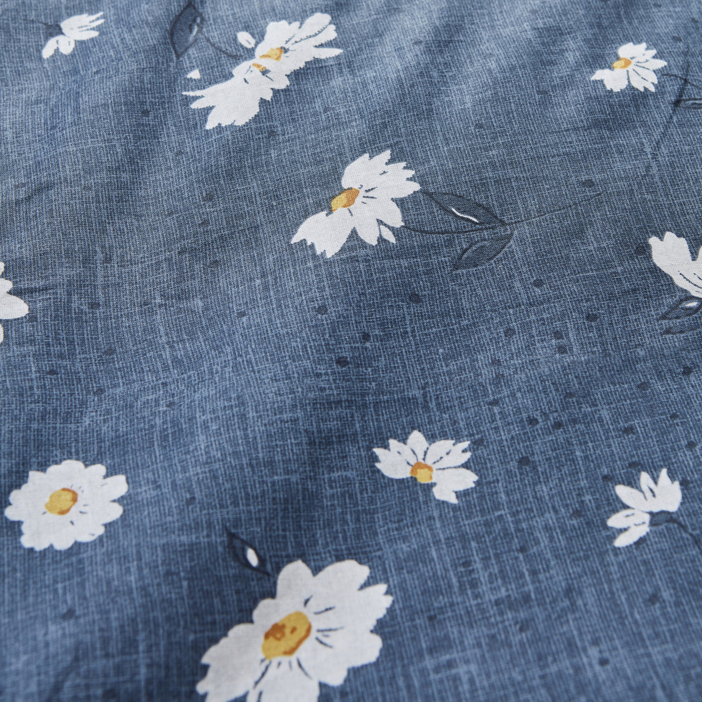 Daisy, 100% Turkish Cotton Duvet Cover Set, Single, Indigo