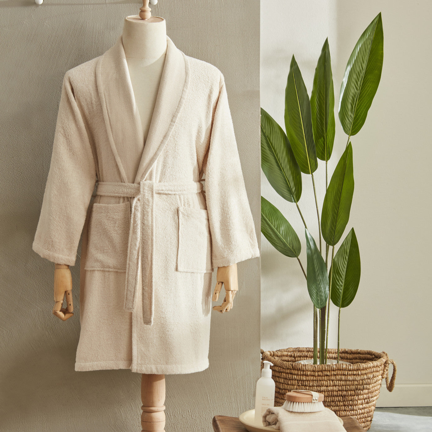 Andy, Bathrobe Set, Beige