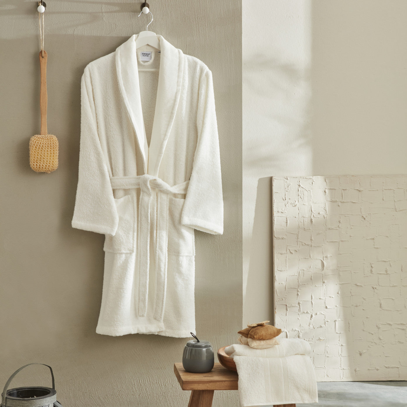 Andy, Bathrobe Set, Offwhite