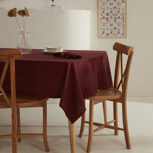 Belle, Tablecloth, Burgundy