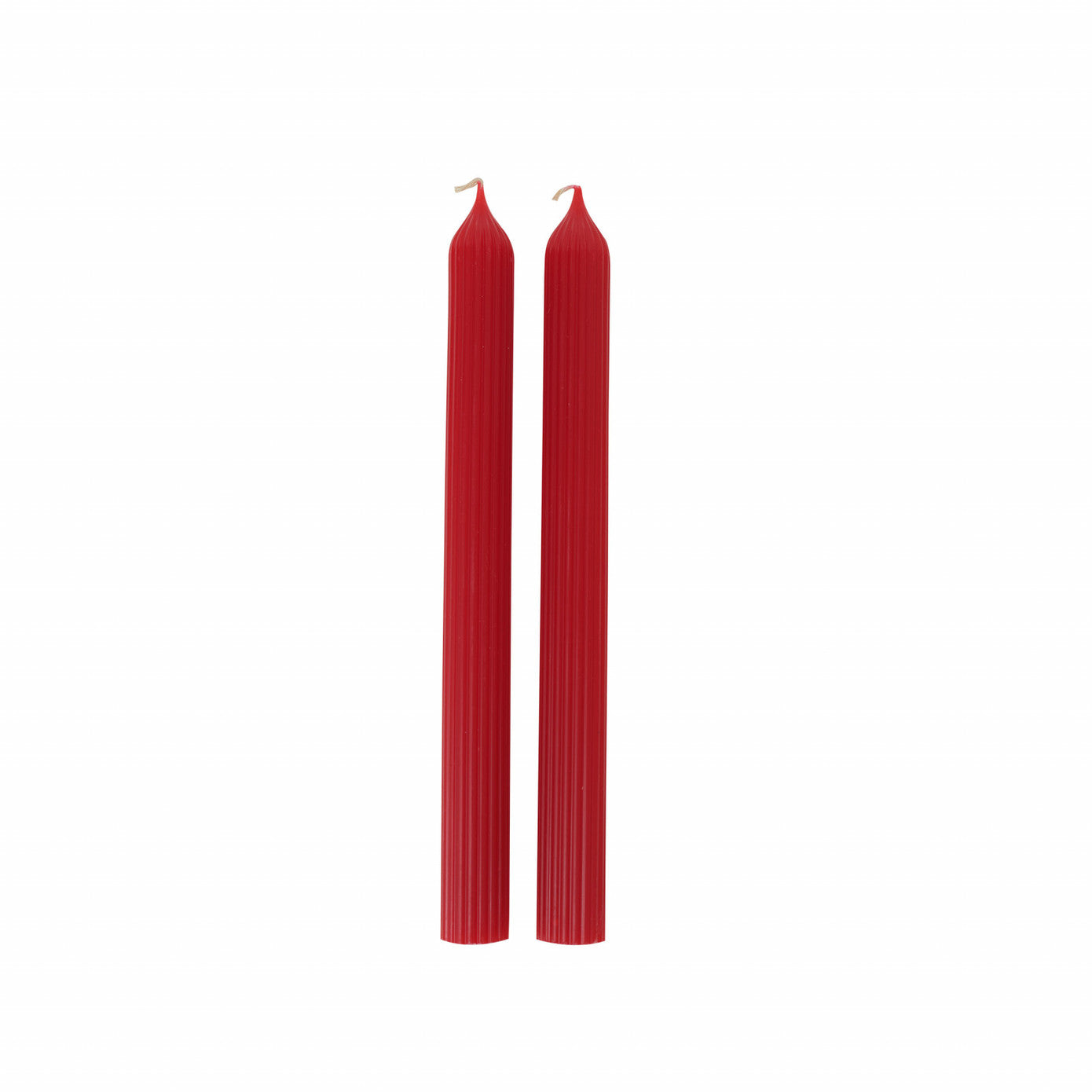 Wave,  2 Piece Candle, 23cm, Red