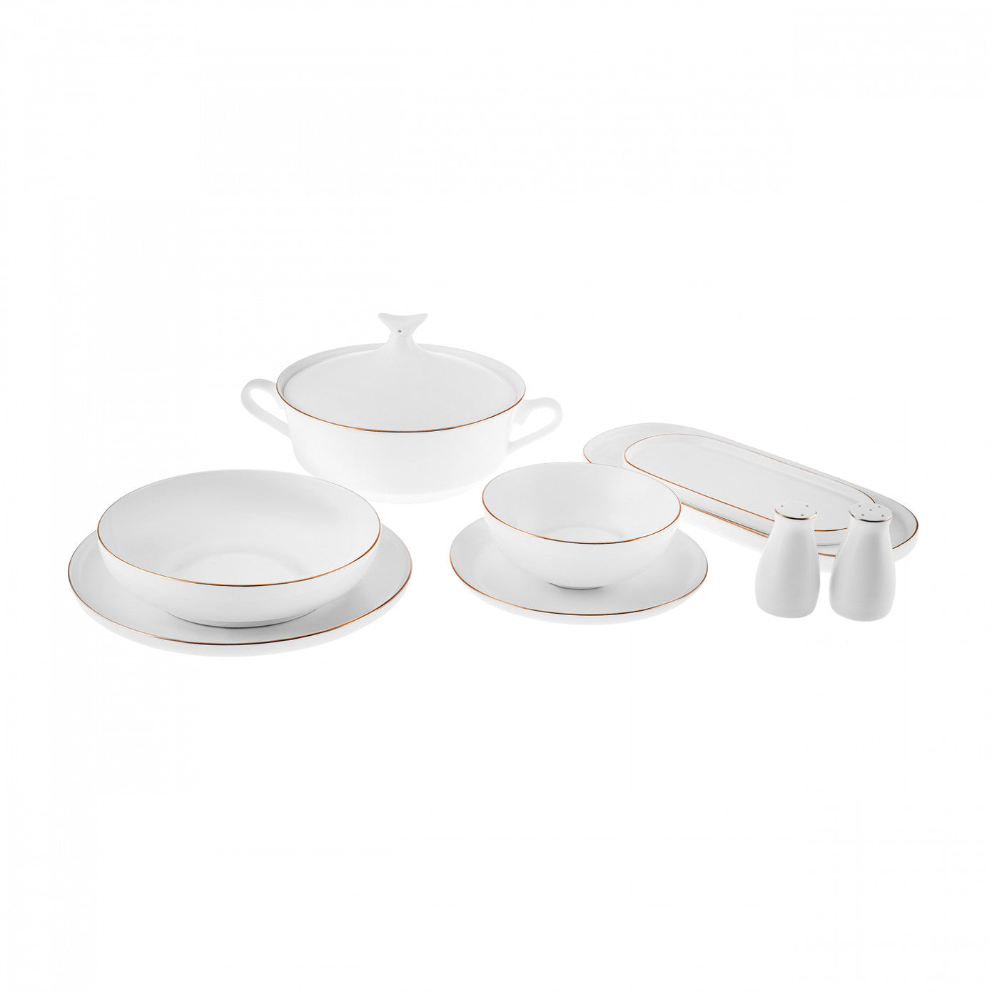 Streamline Favaro Aur, 60 Piese, Set de Vesela Pentru 12 persoane