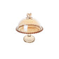 Glory, Cake Dome with Stand, 19cm, Amber