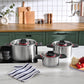 Yenka, 6 Piece Stainless Steel Cookware Set, Induction, Silver