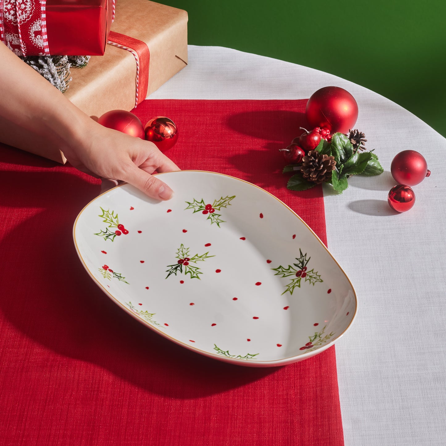 New Year Kokina, New Generation Bone Serving Platter, 33cm, Multi