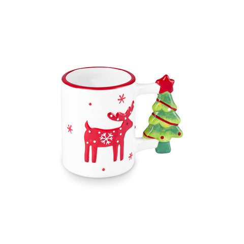 New Year Reindeer, Mug, 300ML, Multi