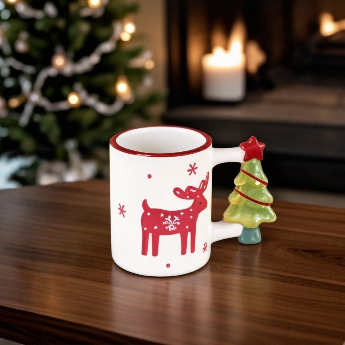 New Year Reindeer, Mug, 300ML, Multi