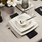 Royal Lace, 24 Piece Porcelain Dinner Set for 6 People, White