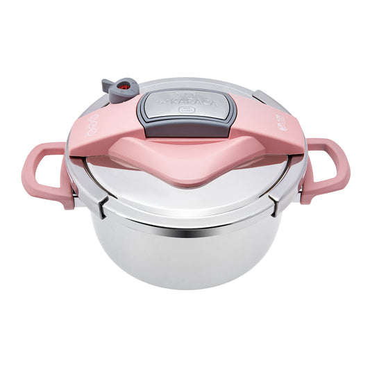 Perfect, 2 Piece Stainless Steel Pressure Cooker Set, Induction, 4L+6L, Pink Silver