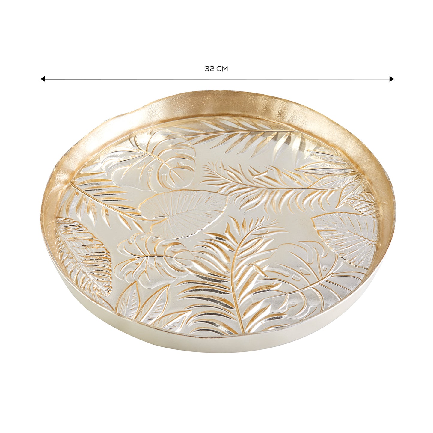 Karaca Tropic Gold Glass Tray