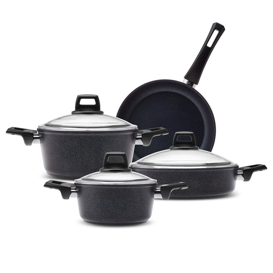 Karaca Bio Diamond Power 7-Piece Cookware Set with Antibacterial Handles Non-toxic