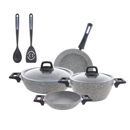 Karaca Biogranit Stella 8 Piece Cookware Set â€“ With Serveware Gift