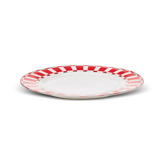 Karaca Aries Red Porcelain Serving Plate 27 cm