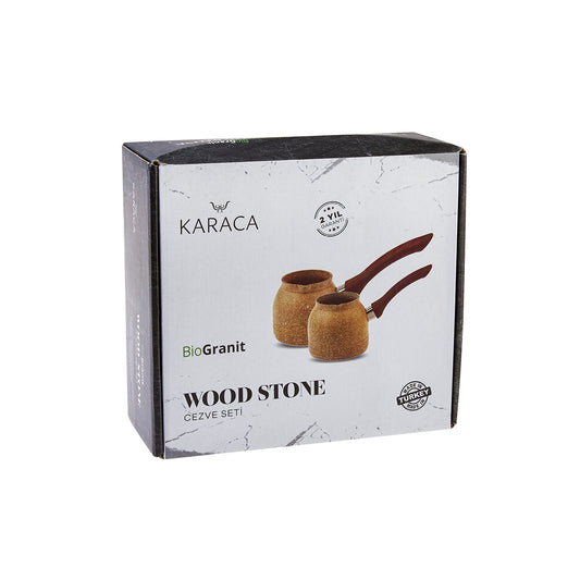 Karaca Woodstone 2 Piece Coffee Pot Set