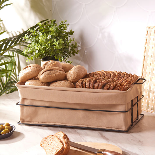 Karaca Fonte Cream Bread Basket L