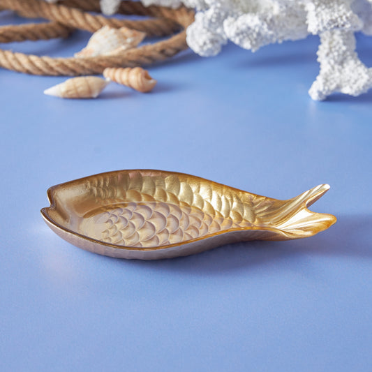 Karaca Aqua Marine Fish Gold Bowl 16 cm