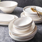 Streamline New Saturn, 59 Piece New Generation Bone Dinner Set for 12 People, White Gold