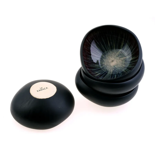 Galactic Reactive Glaze, Set de Boluri Pentru 4 persoane, Negru