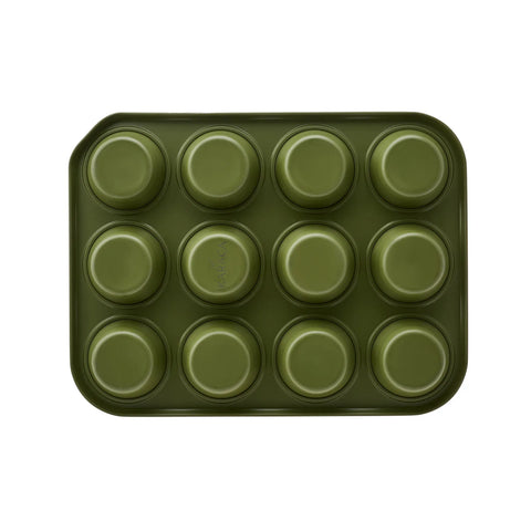 Jennese, Non-Stick Muffin Sheet, Green