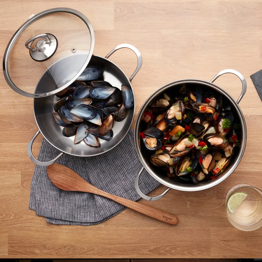 Love of Kitchen, Stainless Steel Mussel Pan, Induction, 20cm, 3L