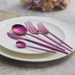 Orion, 30 Piece Stainless Steel Cutlery Set for 6 People, Purple