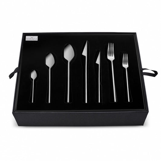 Visal, 84 Piece 316+ Stainless Steel Premium Cutlery Set for 12 People, Silver