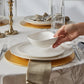 Streamline Middle, 12 Piece New Generation Bone Dinner Set for 4 People, White Gold