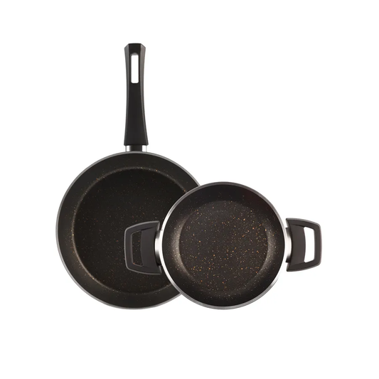 Biogranite, 2 Piece Pan Set, Induction, Blackgold