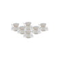 Autumn, 12 Piece Porcelain Espresso Turkish Coffee Cup Set for 6 People, 85ML, Gold White