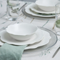 Daisy, 12 Piece New Generation Bone Dinner Set for 4 People, White