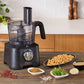 Mastermaid Power Max, 11 in 1 Food Processor, Shiny Black, 2500W